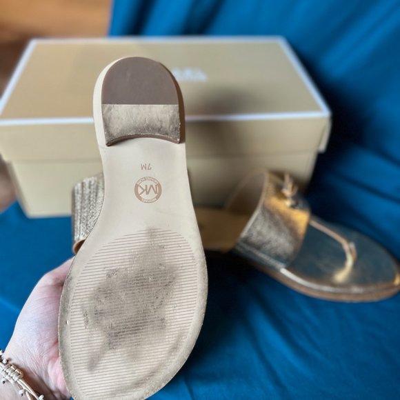 Michael Kors Gold Sandals - Picture 2 of 2